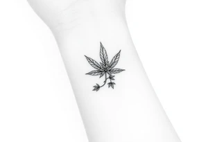 I taught Mary Jane how to dance with weed art tattoo idea
