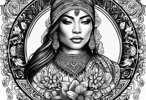 Mother ayahuasca with fingerprint tattoo idea