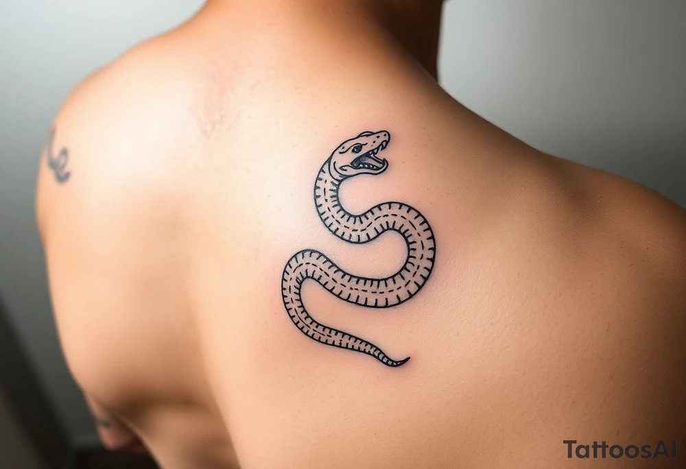 white snake around wrist tattoo idea