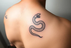 white snake around wrist tattoo idea