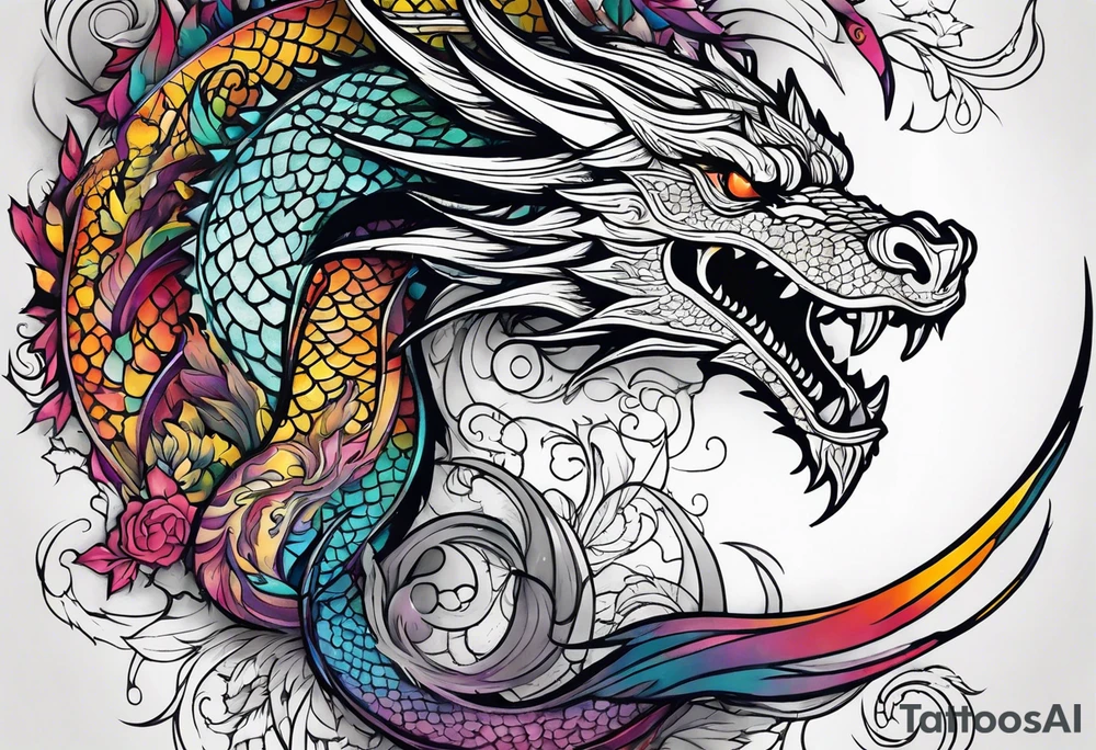 Game of thrones style dragon tattoo idea