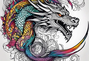 Game of thrones style dragon tattoo idea