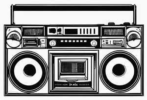 Boombox tattoo idea