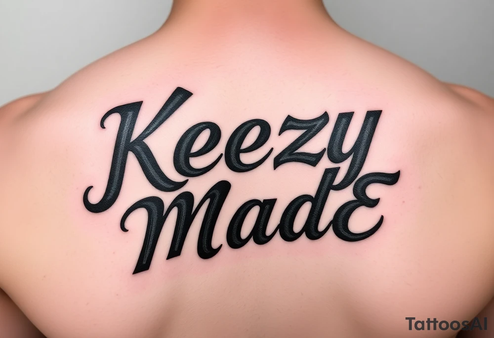 bubble style lettering as one  (KeezY MadE) tattoo idea