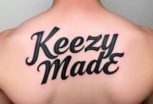 bubble style lettering as one  (KeezY MadE) tattoo idea