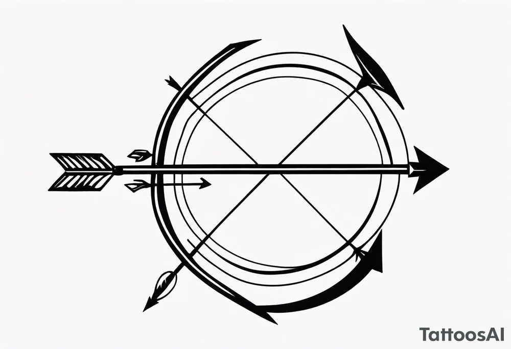 arrow and bow tattoo idea