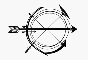 arrow and bow tattoo idea