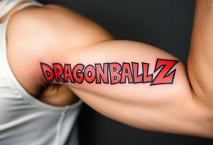 legendary dragonball z scene with energy aura and power effects tattoo idea