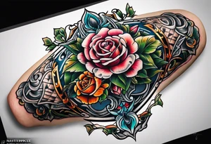 extreme joint pain elbow tattoo idea