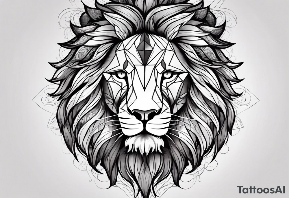 Powerful majestic lion tattoo idea