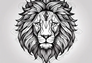 Powerful majestic lion tattoo idea
