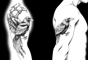 time, yggdrasil, ravens tattoo idea