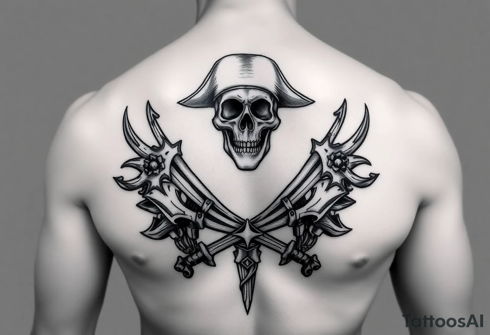 Pirate chest piece tattoo idea