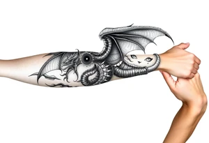 never ending story sleeve with falkor and Atreyu tattoo idea