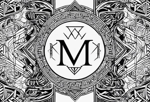 Greek letters  minimalistic tattoo idea