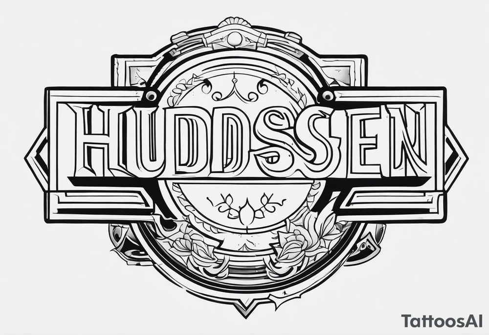The name Hudson Sugden as a tattoo tattoo idea