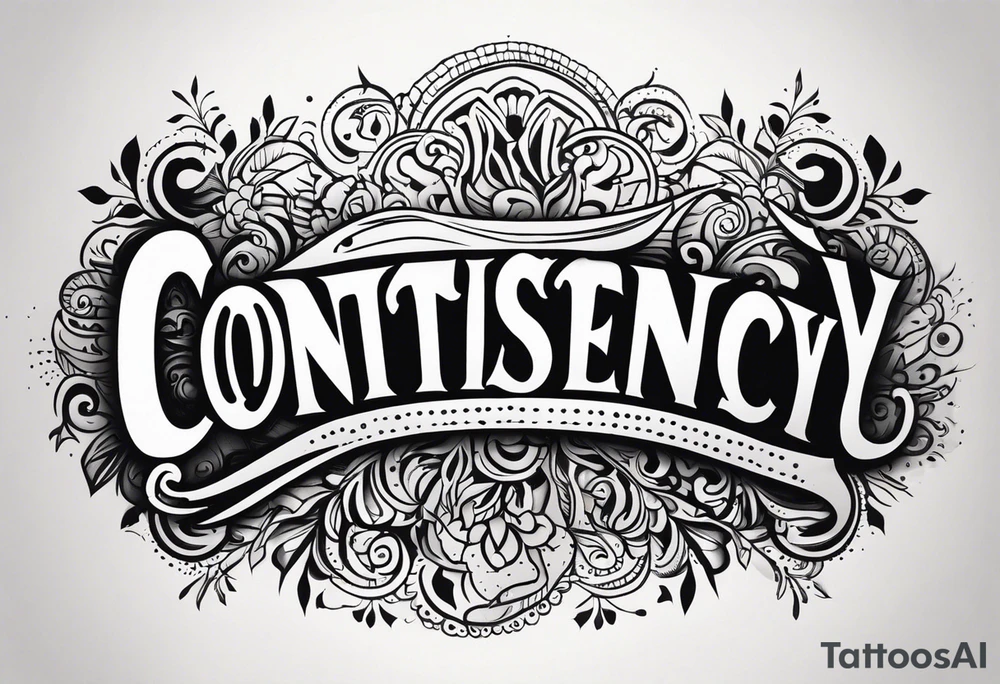 consistency tattoo idea