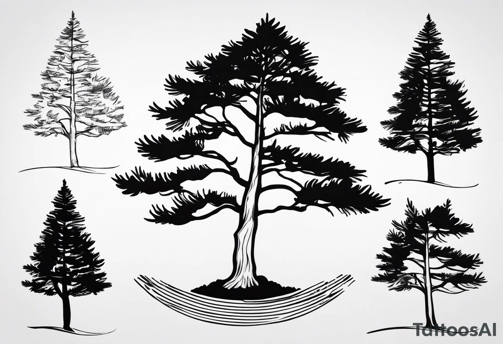 Pine tree with the words "give yourself a reason". tattoo idea Pine tree with the words "give yourself a reason". tattoo idea
