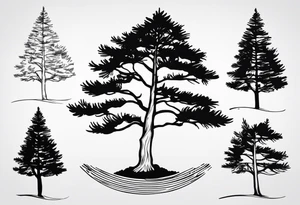 Pine tree with the words "give yourself a reason". tattoo idea