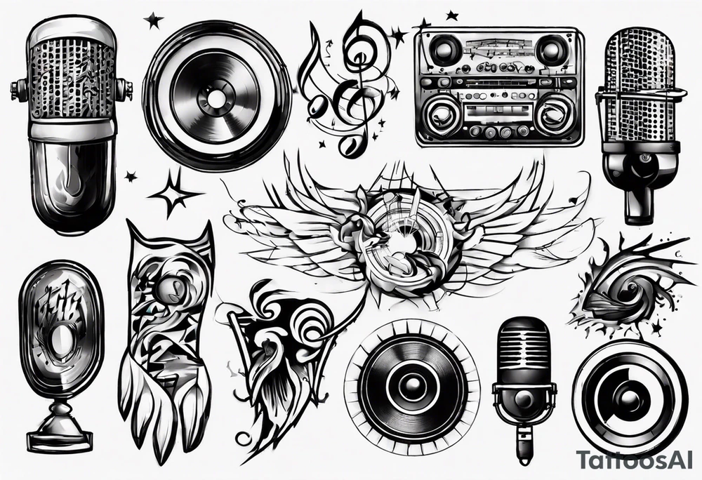 music sound tattoo idea