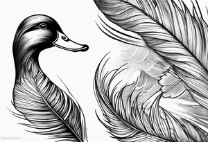 duck feather tattoo idea