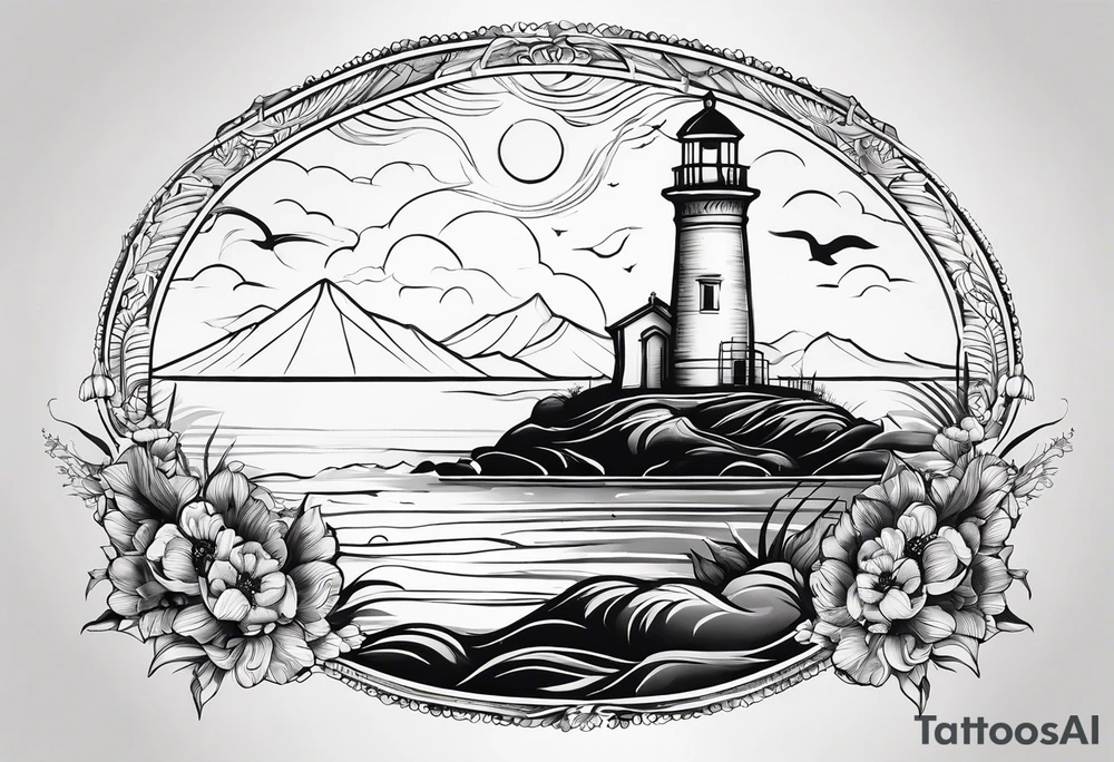 erstelle in tattoo mit den koordination der Insel sylt und den Initialen L und C sowie einer Hundepfote tattoo idea