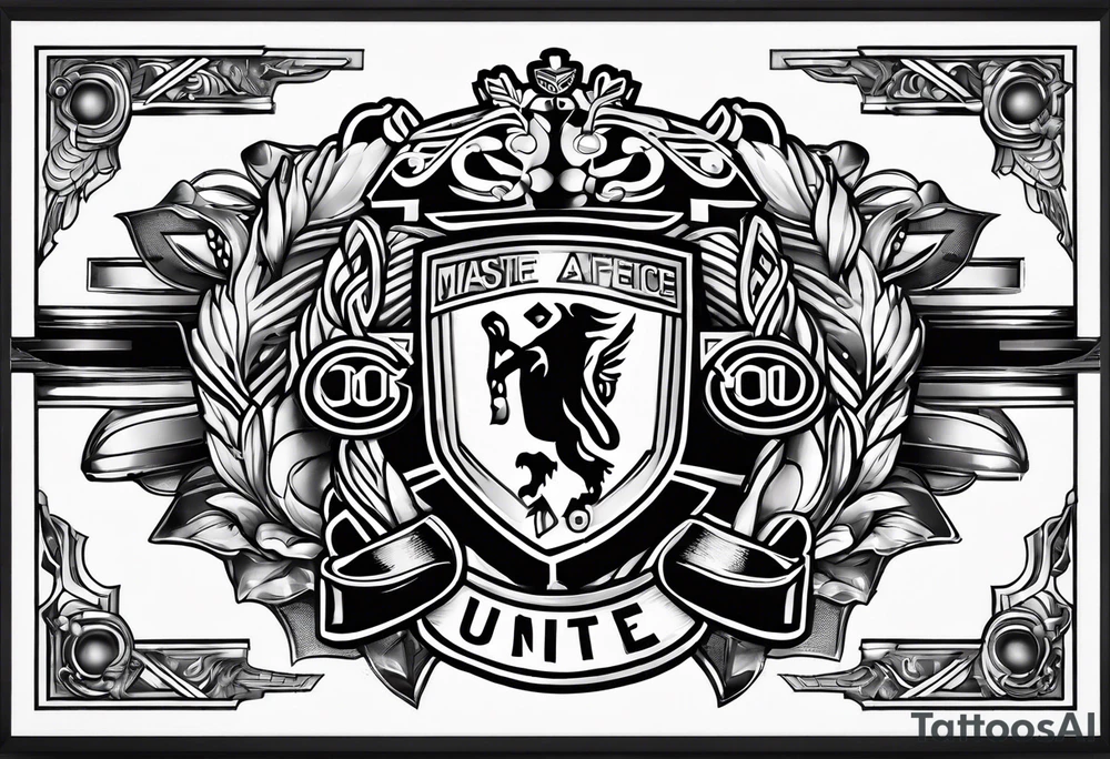 Slidetackle soccer Manchester United tattoo idea