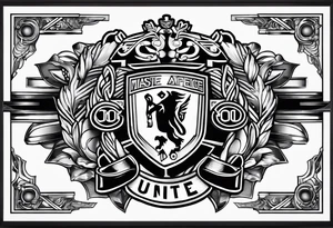 Slidetackle soccer Manchester United tattoo idea
