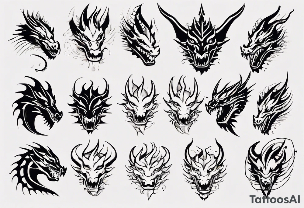 Dragon with white tattoo idea