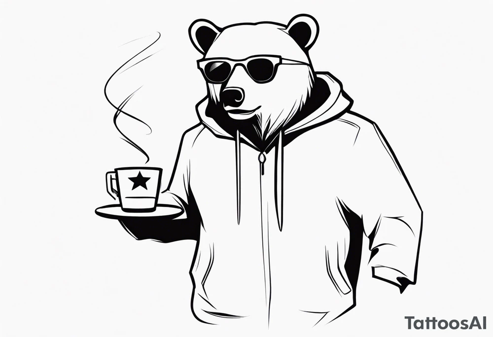Invisible man bear tattoo idea