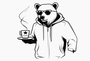 Invisible man bear tattoo idea