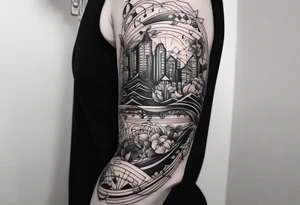 music sleeve tattoo idea