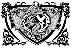Valhalla sheild dragon tattoo idea