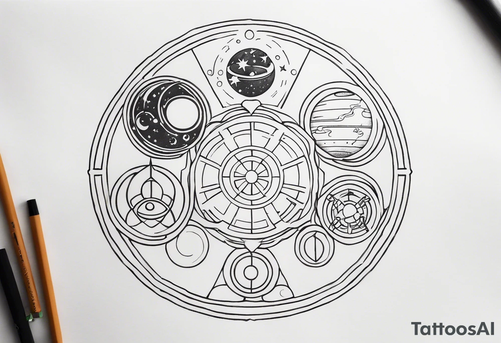 Gallifreyan with Star wars and Lord of the rings tattoo idea
