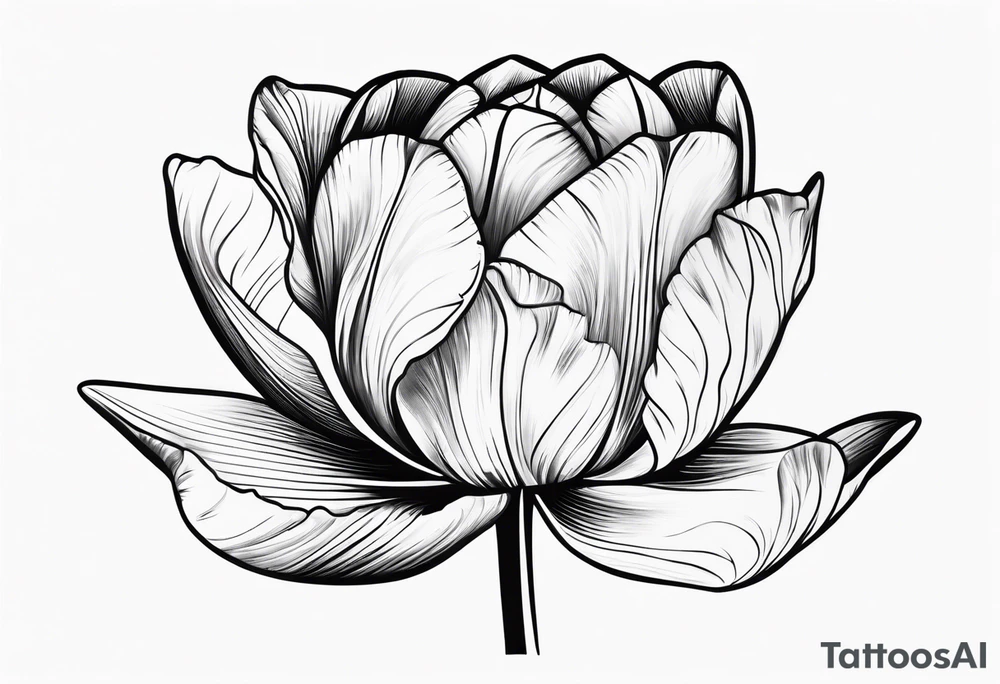 mini tulip tattoo idea