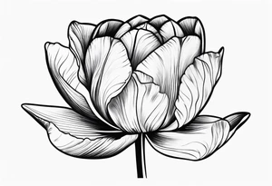 mini tulip tattoo idea