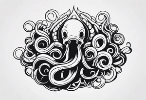 a tentacle shadow monster tattoo idea