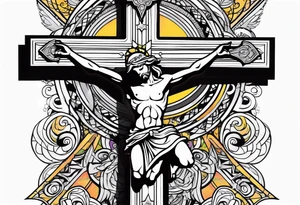 crucifix tattoo idea