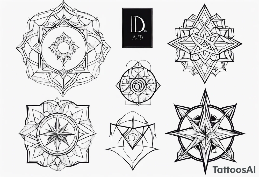 Combination of a and d tattoo idea