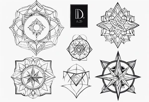 Combination of a and d tattoo idea