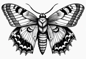 Death hawk moth with owl eyes in the wings tattoo idea