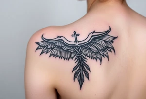 Unique sonder tattoo on shoulder to bicep tattoo idea