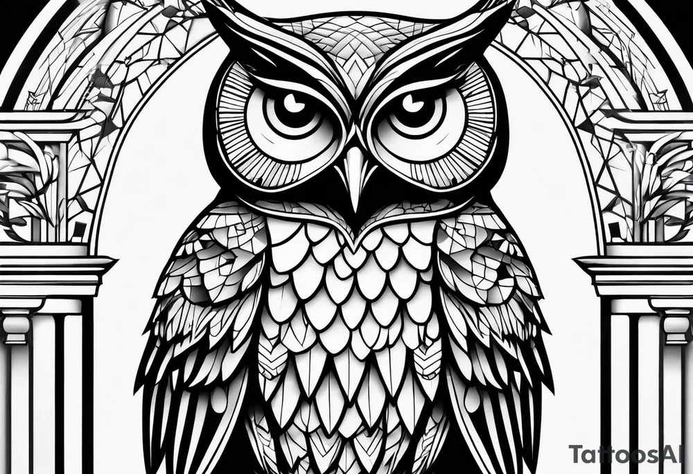 Majestic owl tattoo idea
