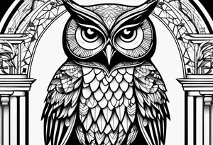Majestic owl tattoo idea
