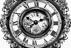 broken clock with tattoo idea