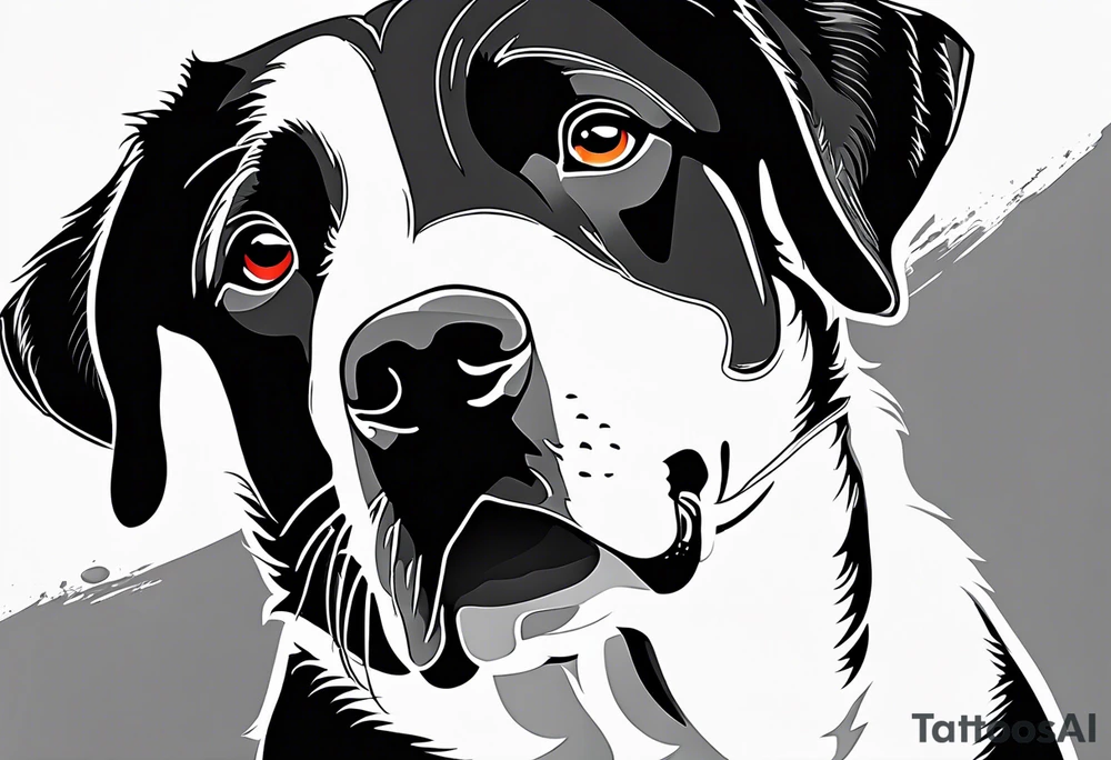 Black Labrador tattoo idea