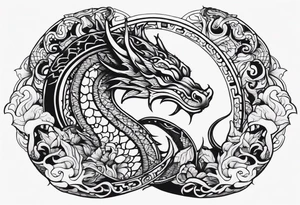 Mushroom figure 8 dragon tattoo idea