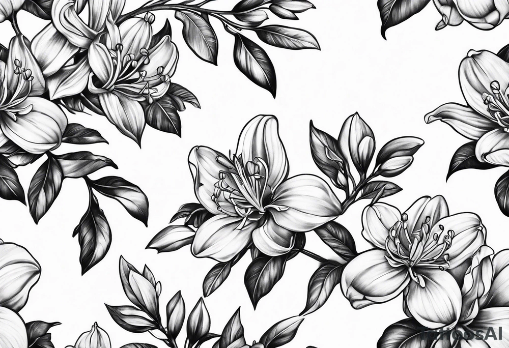 Small Honeysuckle tattoo idea