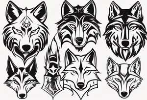 wolfs head tattoo idea