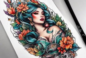 Outdoors sleeve tattoo idea